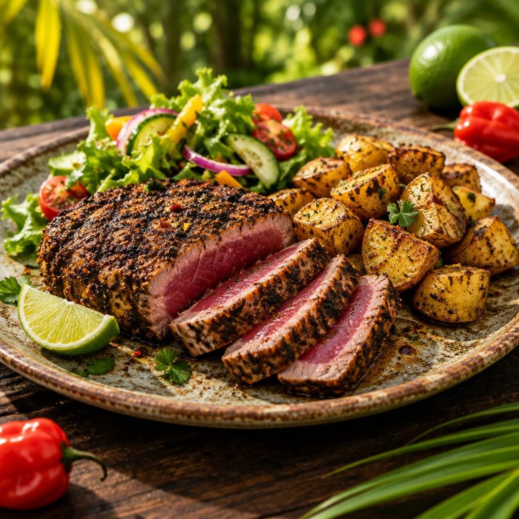 Jerk Tuna Teriyaki, illustrative photograph
